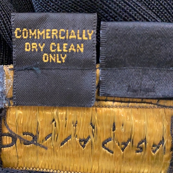 VTG Donna Karan Long Black Deep-V Woven Rayon Cardigan - Picture 11 of 11